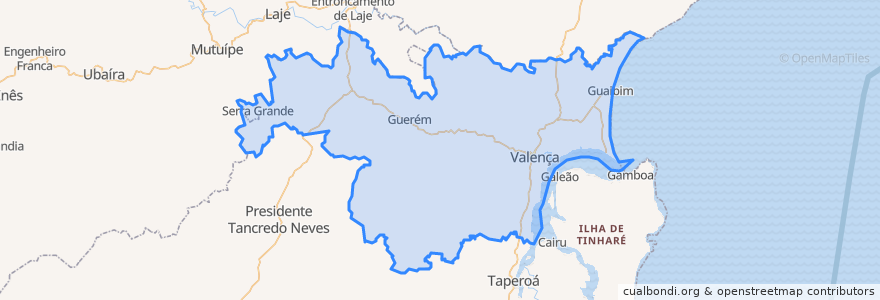 Mapa de ubicacion de Valença.