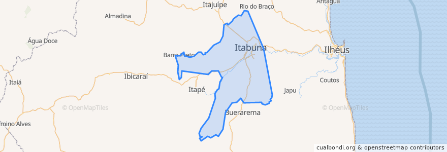 Mapa de ubicacion de Itabuna.