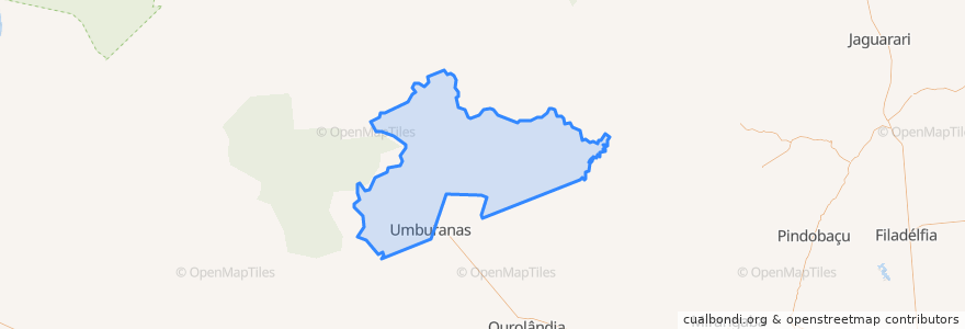 Mapa de ubicacion de Umburanas.