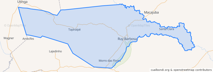 Mapa de ubicacion de Ruy Barbosa.