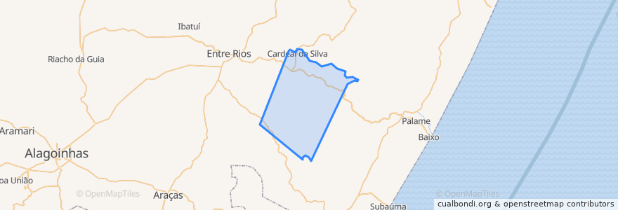 Mapa de ubicacion de Cardeal da Silva.