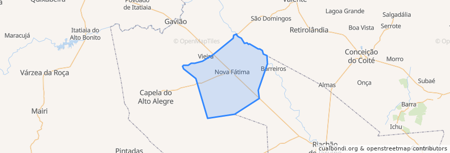 Mapa de ubicacion de Nova Fátima.