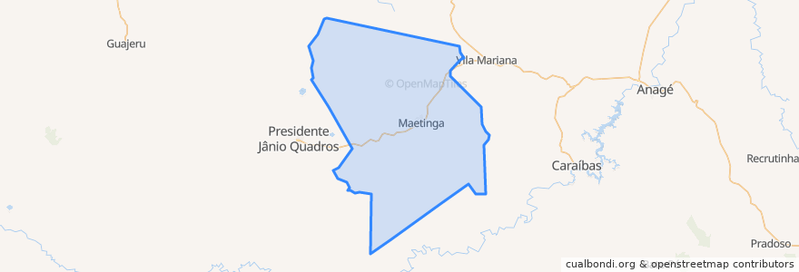 Mapa de ubicacion de Maetinga.