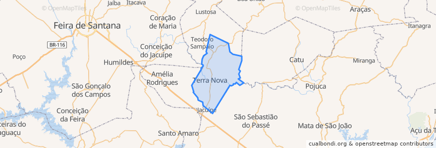 Mapa de ubicacion de Terra Nova.