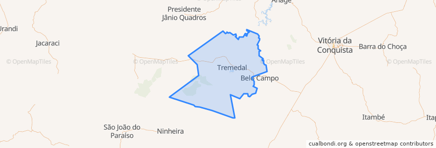 Mapa de ubicacion de Tremedal.