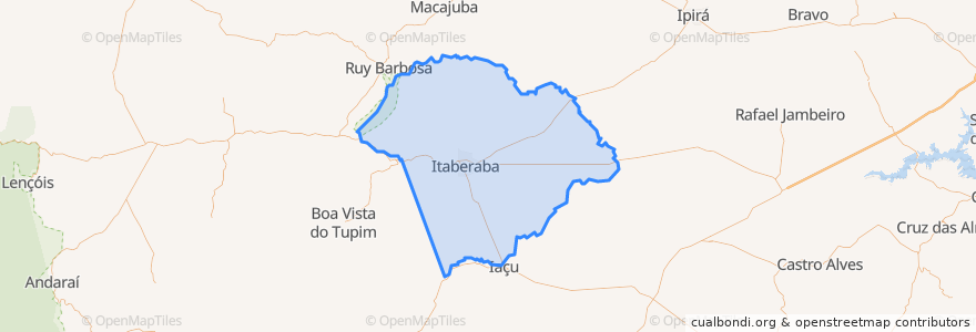 Mapa de ubicacion de Itaberaba.