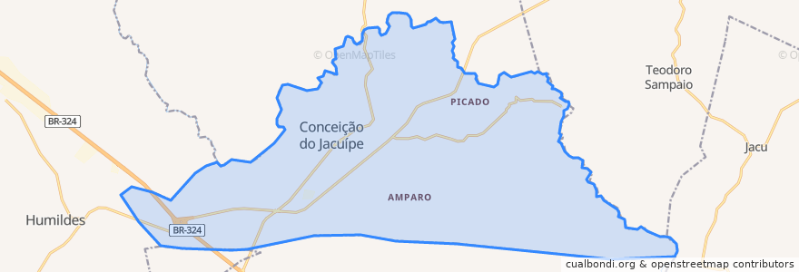 Mapa de ubicacion de Conceição do Jacuípe.