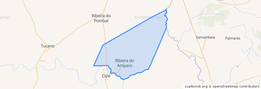 Mapa de ubicacion de Ribeira do Amparo.