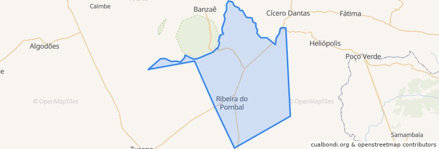 Mapa de ubicacion de Ribeira do Pombal.