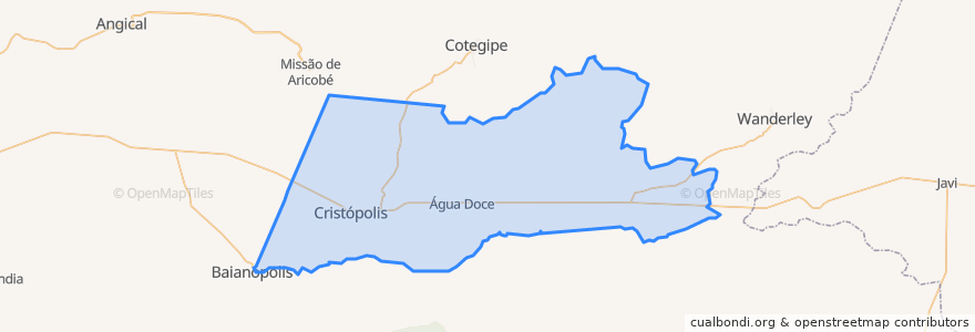 Mapa de ubicacion de Cristópolis.