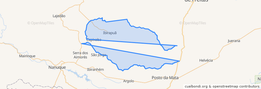 Mapa de ubicacion de Ibirapuã.