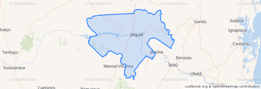 Mapa de ubicacion de Jequié.