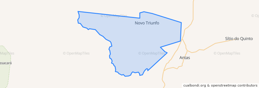 Mapa de ubicacion de Novo Triunfo.