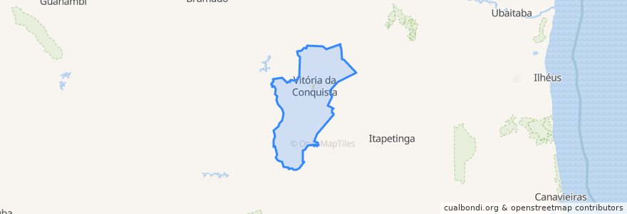 Mapa de ubicacion de Vitória da Conquista.