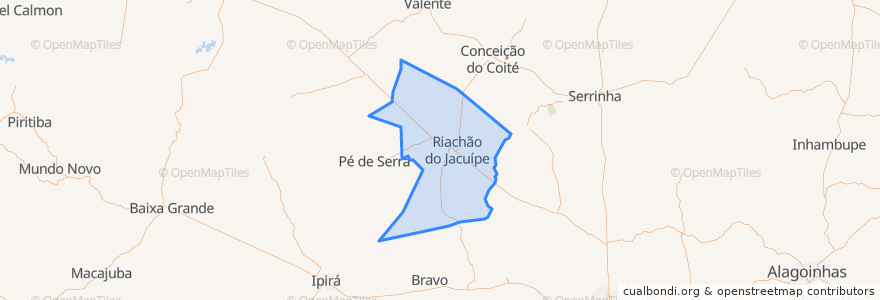 Mapa de ubicacion de Riachão do Jacuípe.