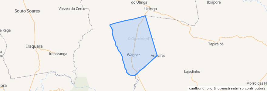 Mapa de ubicacion de Wagner.