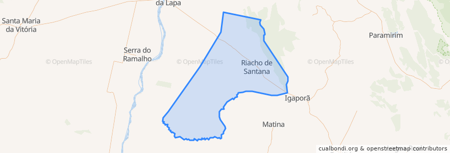 Mapa de ubicacion de Riacho de Santana.