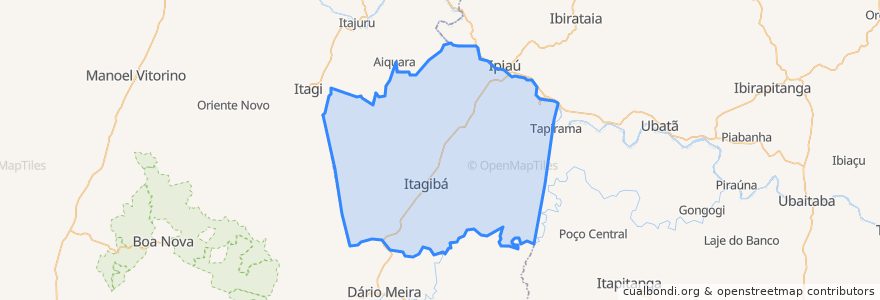 Mapa de ubicacion de Itagibá.