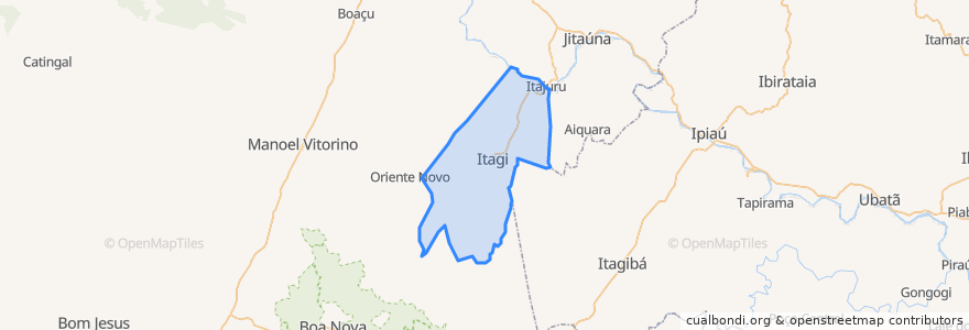 Mapa de ubicacion de Itagi.