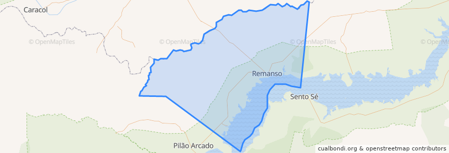 Mapa de ubicacion de Remanso.