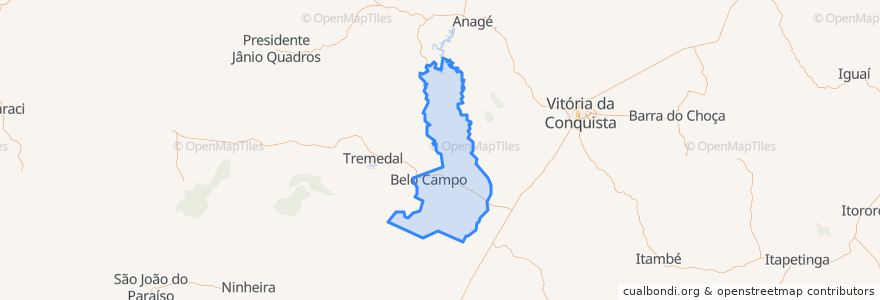 Mapa de ubicacion de Belo Campo.