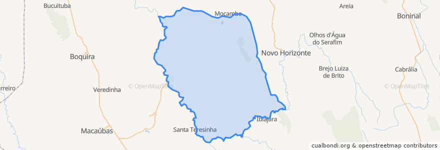 Mapa de ubicacion de Ibipitanga.