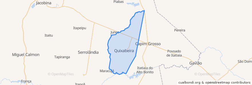 Mapa de ubicacion de Quixabeira.