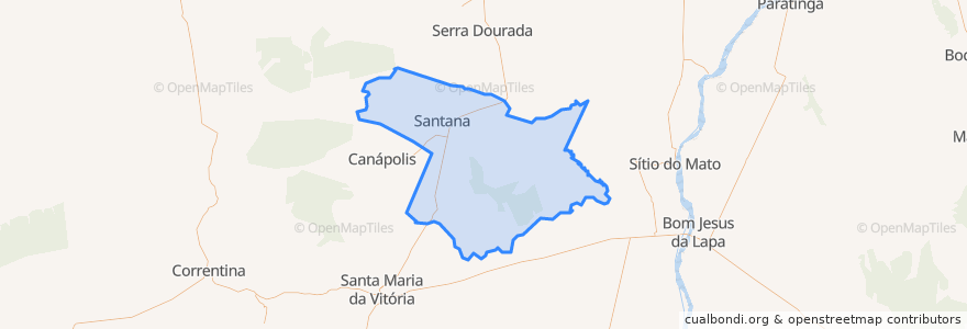 Mapa de ubicacion de Santana.