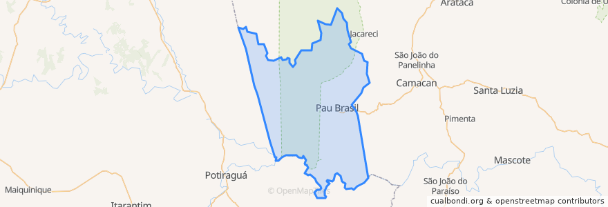 Mapa de ubicacion de Pau Brasil.