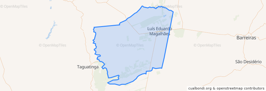 Mapa de ubicacion de Luís Eduardo Magalhães.