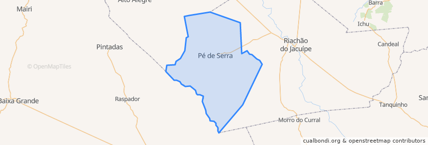 Mapa de ubicacion de Pé de Serra.