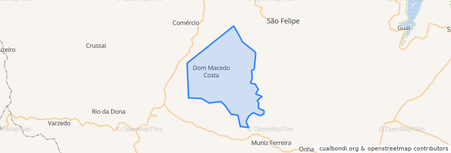 Mapa de ubicacion de Dom Macedo Costa.