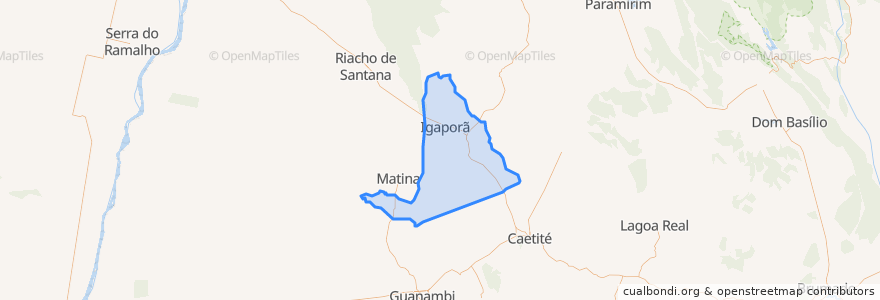 Mapa de ubicacion de Igaporã.