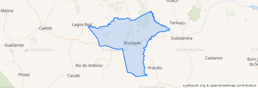 Mapa de ubicacion de Brumado.