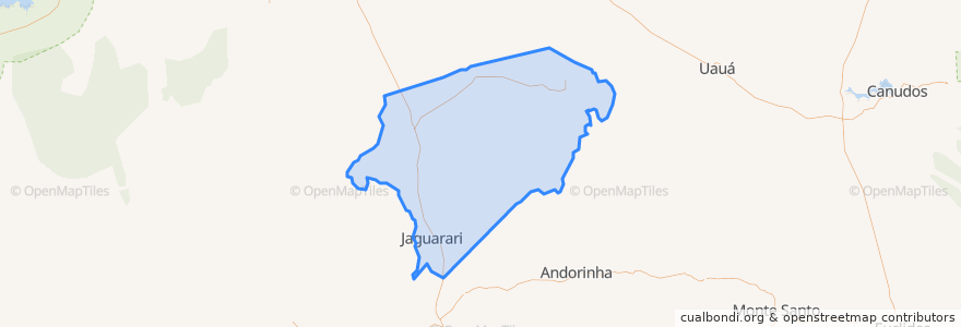 Mapa de ubicacion de Jaguarari.