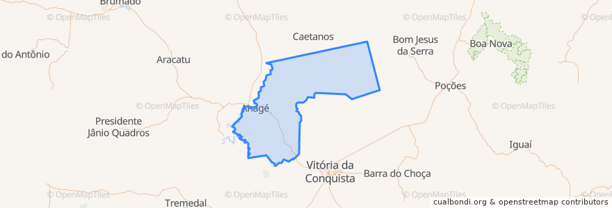 Mapa de ubicacion de Anagé.