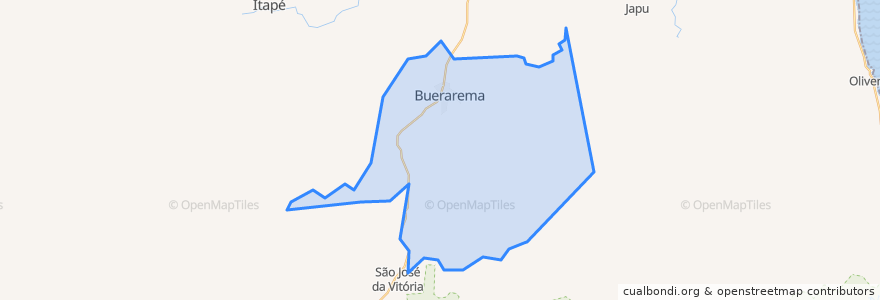 Mapa de ubicacion de Buerarema.