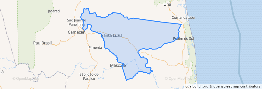 Mapa de ubicacion de Santa Luzia.