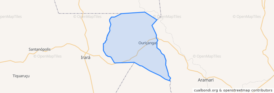 Mapa de ubicacion de Ouriçangas.