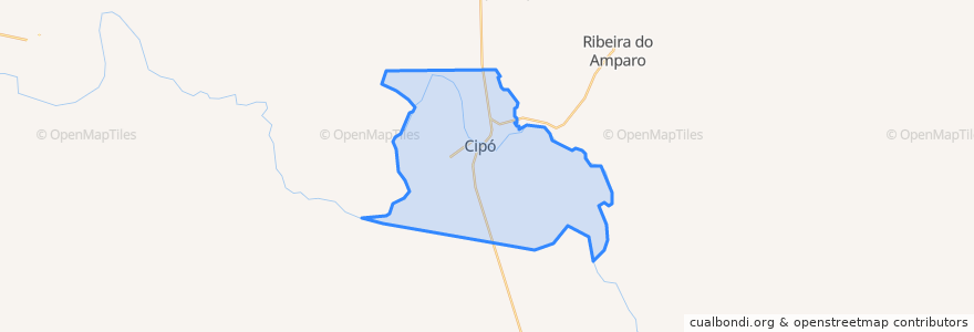 Mapa de ubicacion de Cipó.