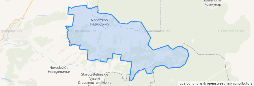 Mapa de ubicacion de Надеждинское сельское поселение.