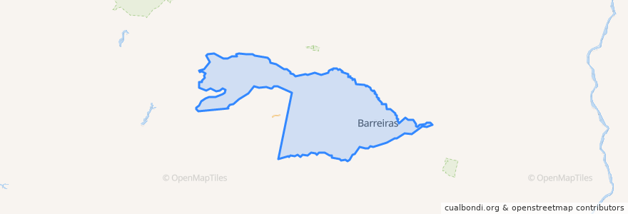 Mapa de ubicacion de Barreiras.