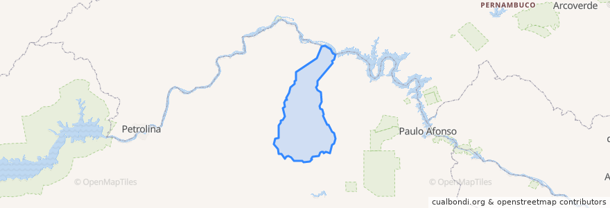 Mapa de ubicacion de Chorrochó.