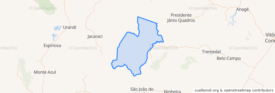 Mapa de ubicacion de Condeúba.