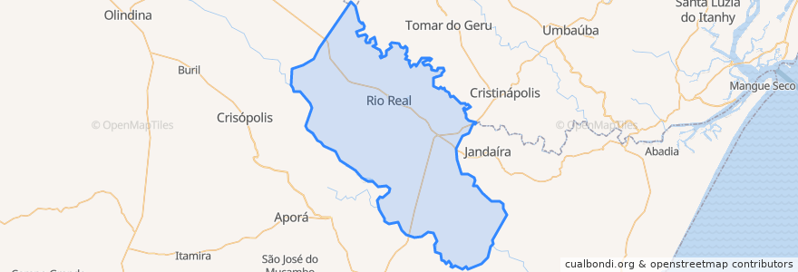 Mapa de ubicacion de Rio Real.