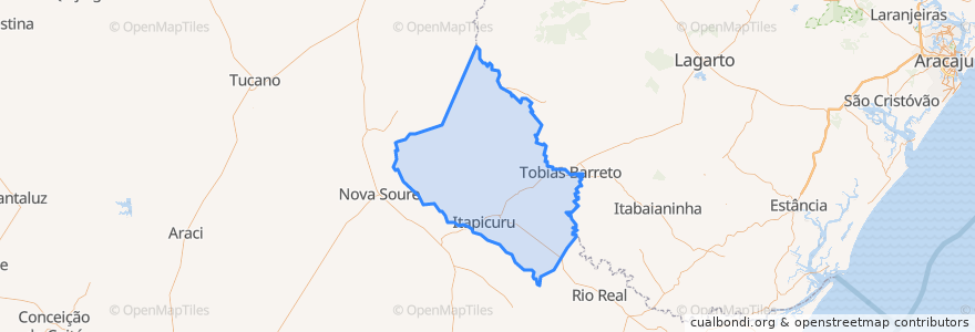 Mapa de ubicacion de Itapicuru.