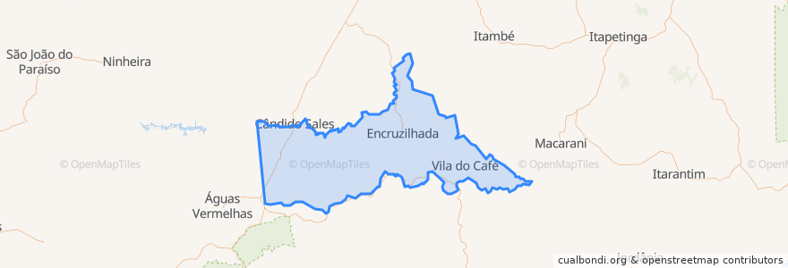 Mapa de ubicacion de Encruzilhada.