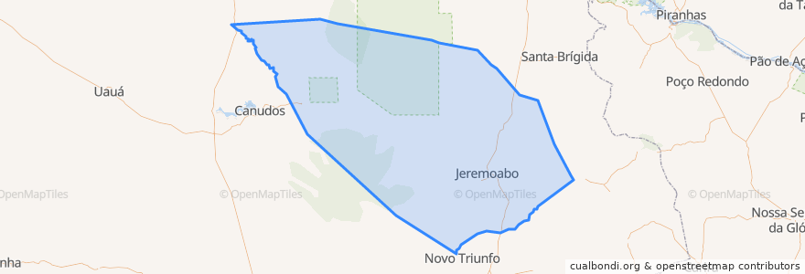 Mapa de ubicacion de Jeremoabo.