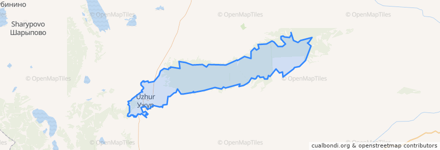 Mapa de ubicacion de городское поселение Ужур.