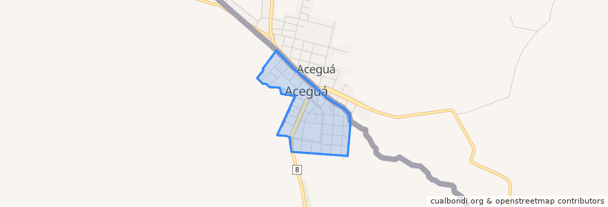 Mapa de ubicacion de Aceguá.